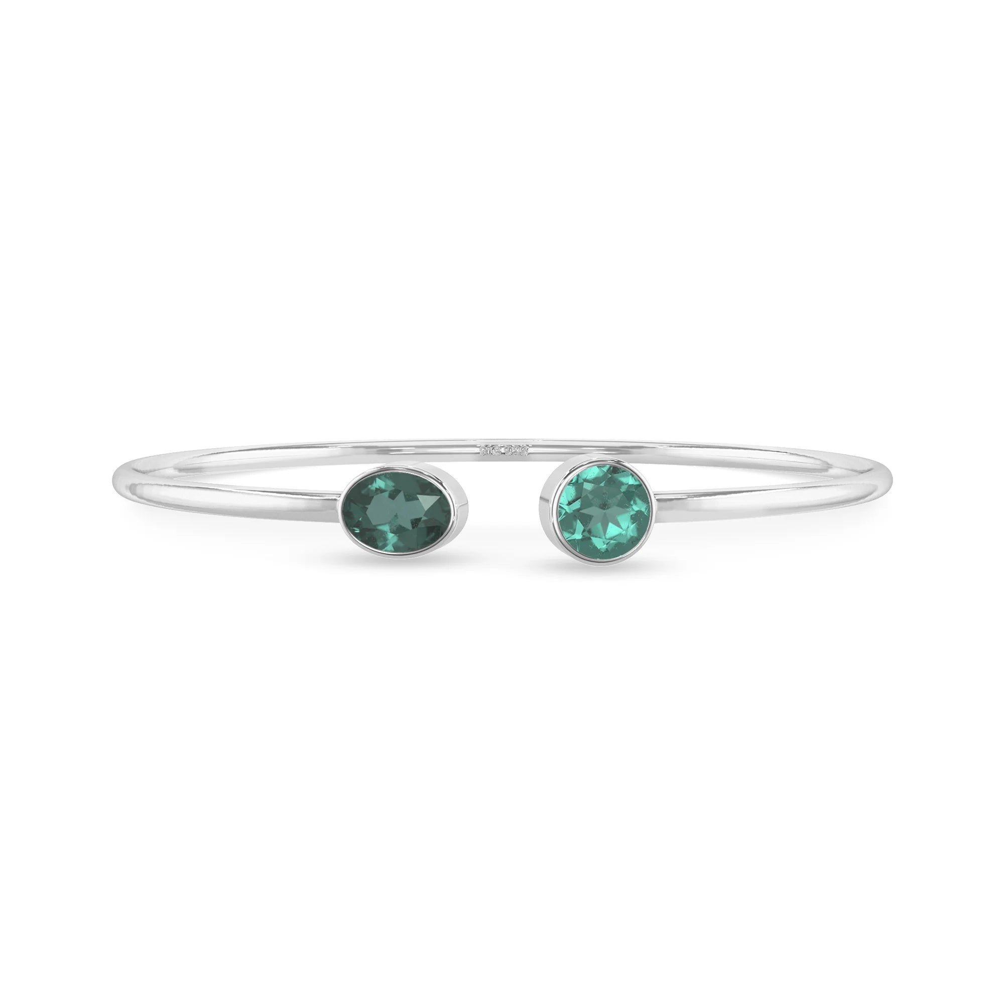 green tourmaline cut bracelet