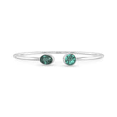 green tourmaline cut bracelet
