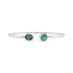 green tourmaline cut bracelet
