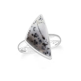 dendritic-opal bezel-set ring