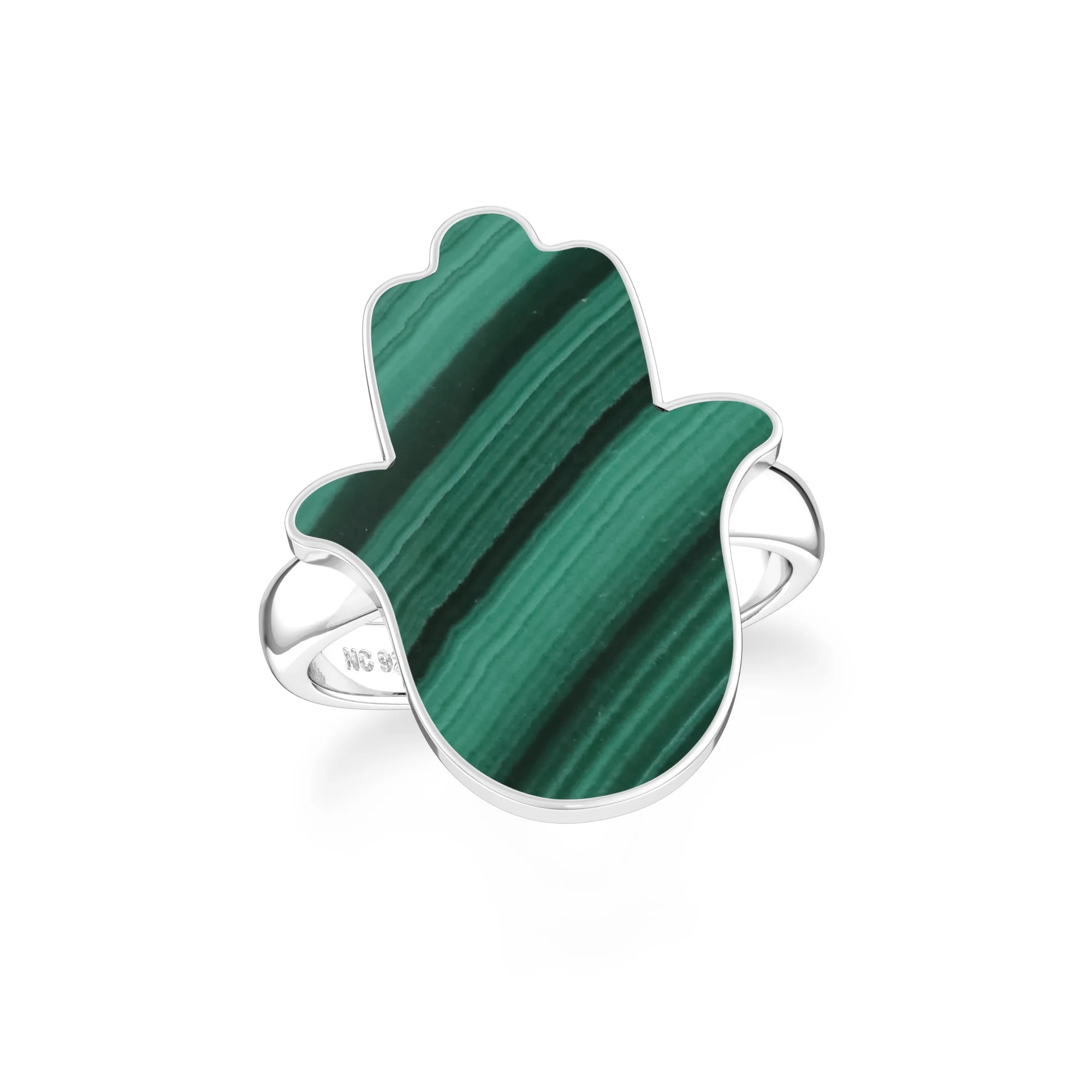 malachite bezel-set ring