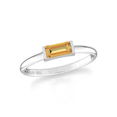 citrine bezel-set ring