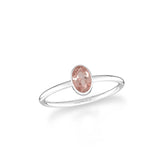 morganite stackable bezel-set ring