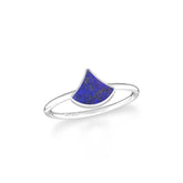 lapis lazuli stackable bezel-set ring