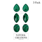malachite cab earrings