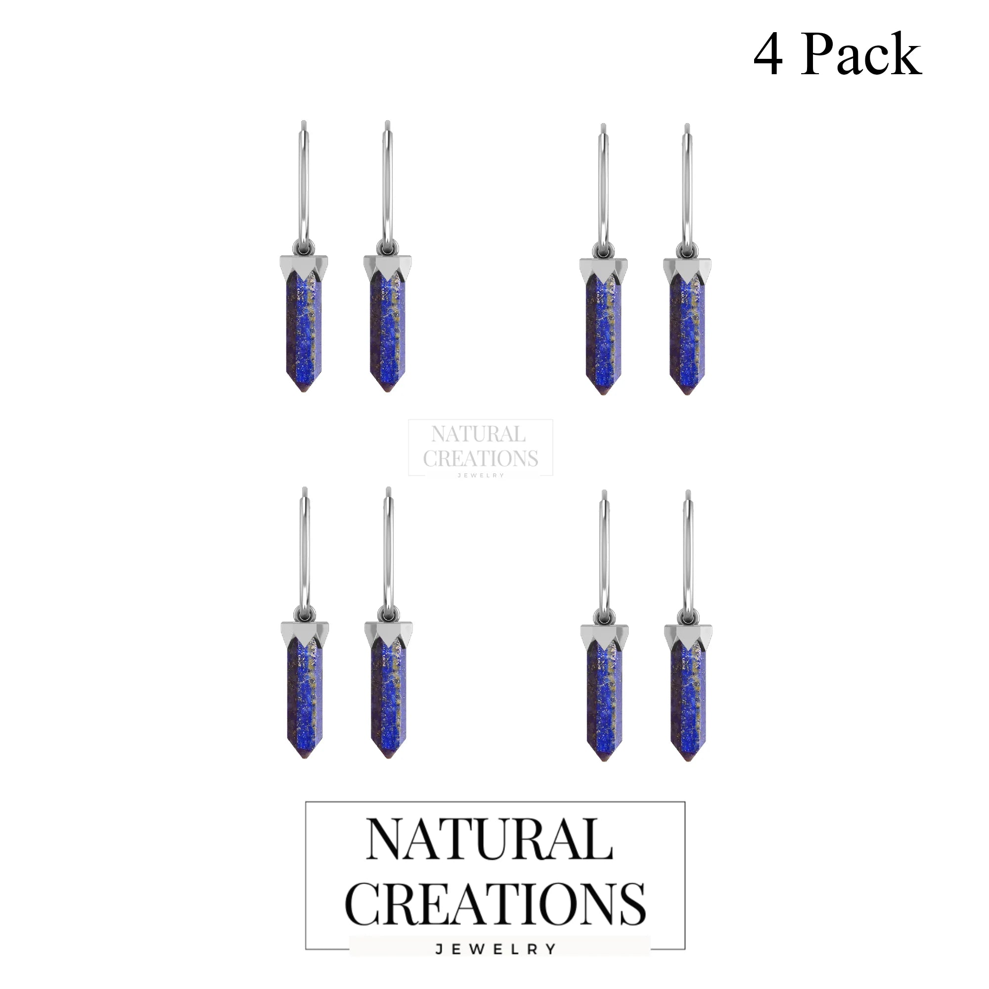 lapis lazuli cut earrings