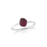 rhodolite garnet stackable bezel-set ring