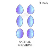 purple moonstone cab earrings