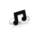 black onyx bezel-set ring