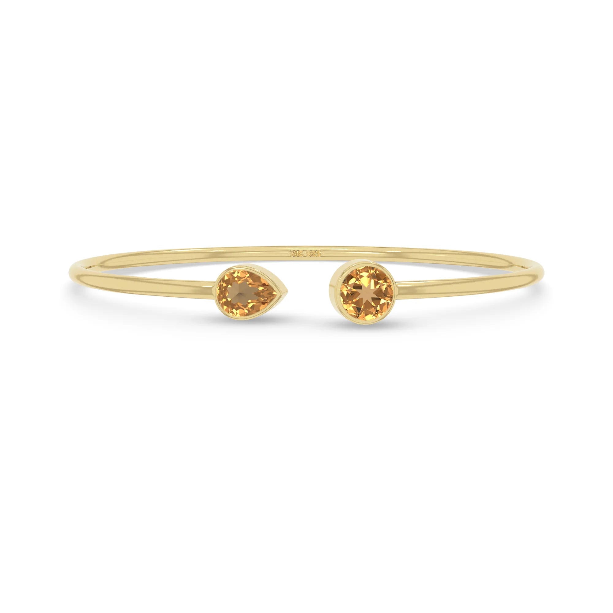 citrine cut bracelet