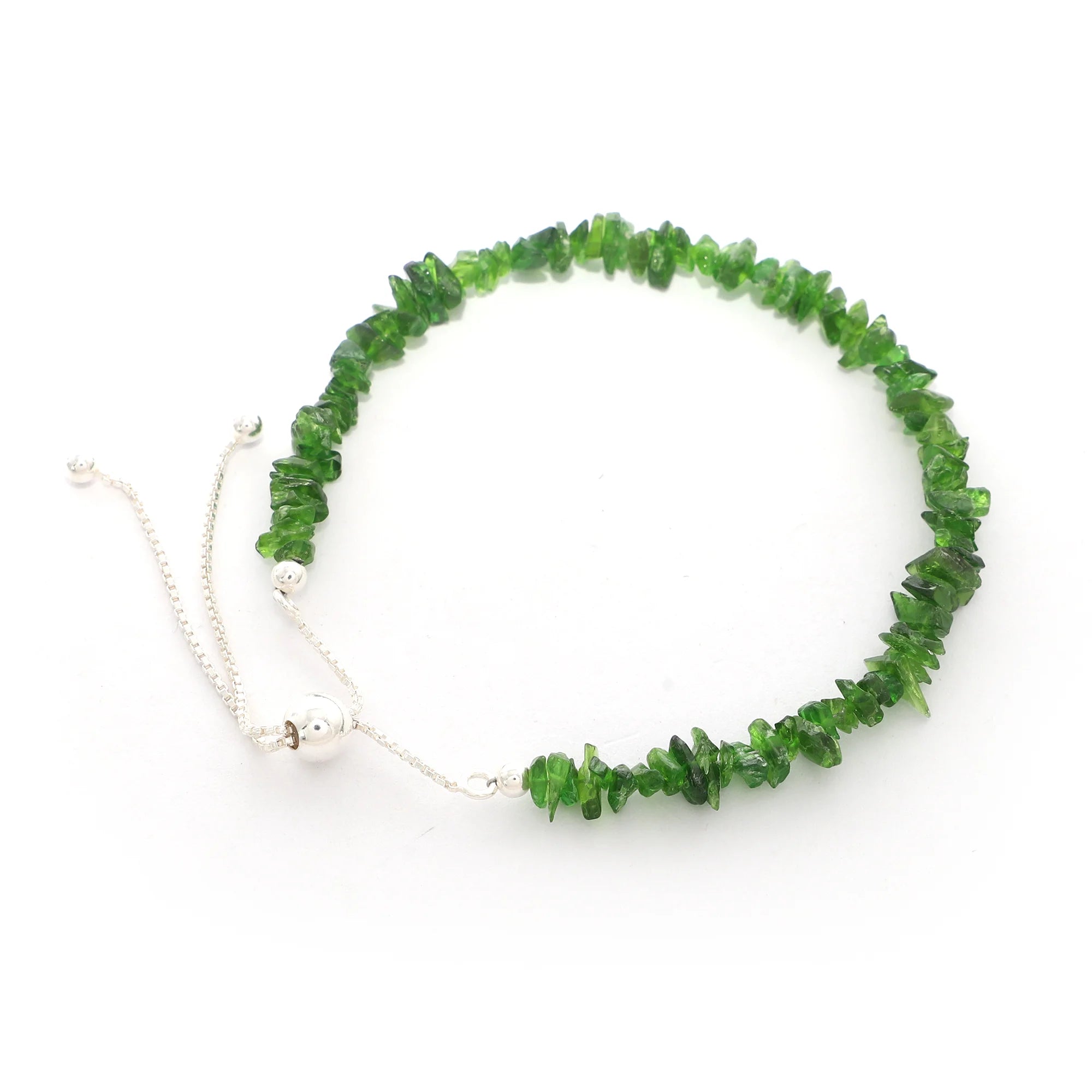 chrome-diopside rough bracelet