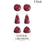 thulite cab earrings