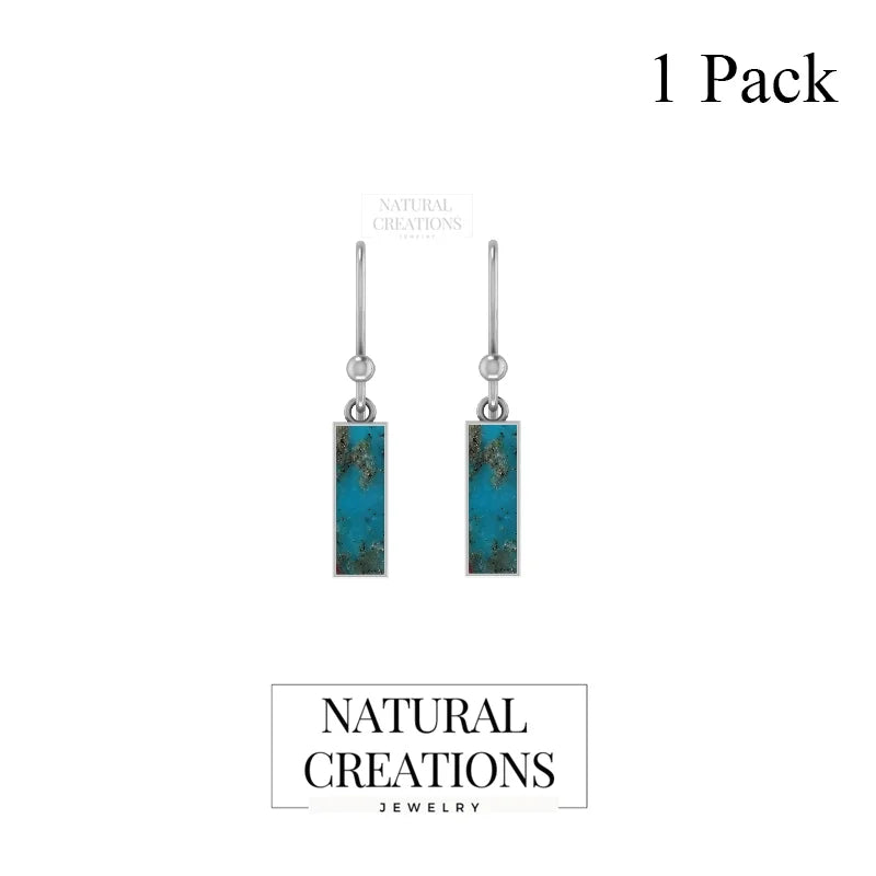 turquoise slice earrings