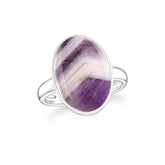 chevron-amethyst bezel-set ring
