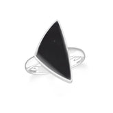 shungite bezel-set ring