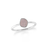 morganite stackable bezel-set ring