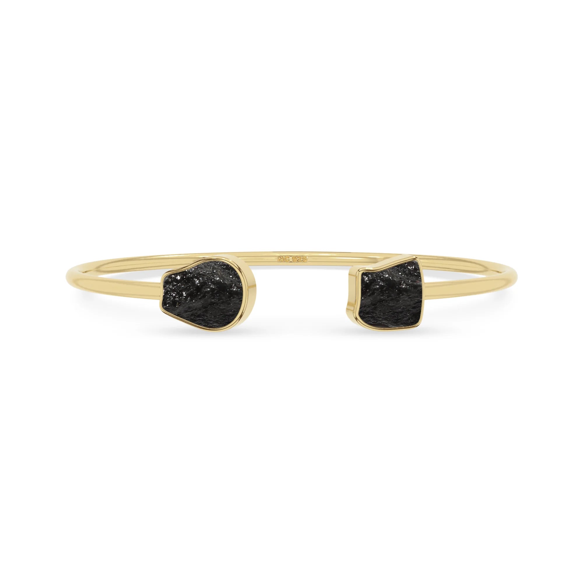 black tourmaline twister bracelet