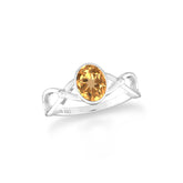 citrine bezel-set ring