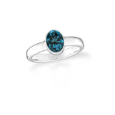 london-blue-topaz bezel-set ring