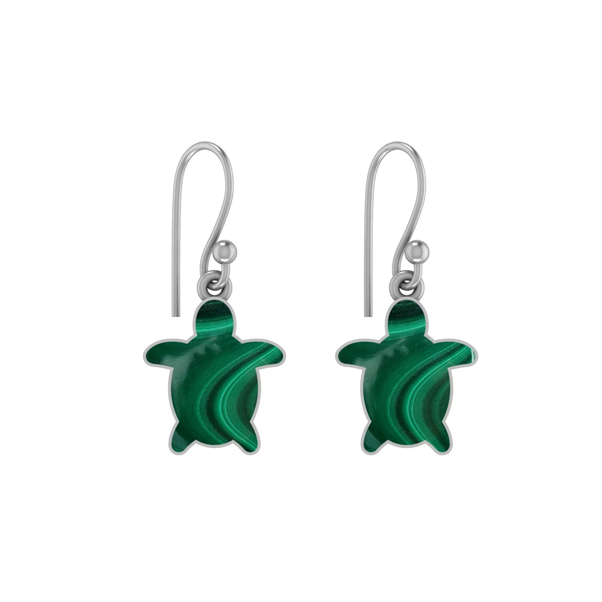 malachite slice earrings