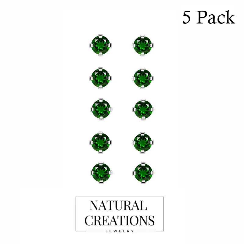 chrome diopside earrings