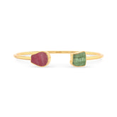 pink tourmaline green tourmaline twister bracelet