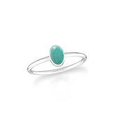 amazonite bezel-set ring