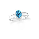 swiss blue topaz bezel-set ring