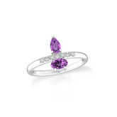 amethyst prong-set ring