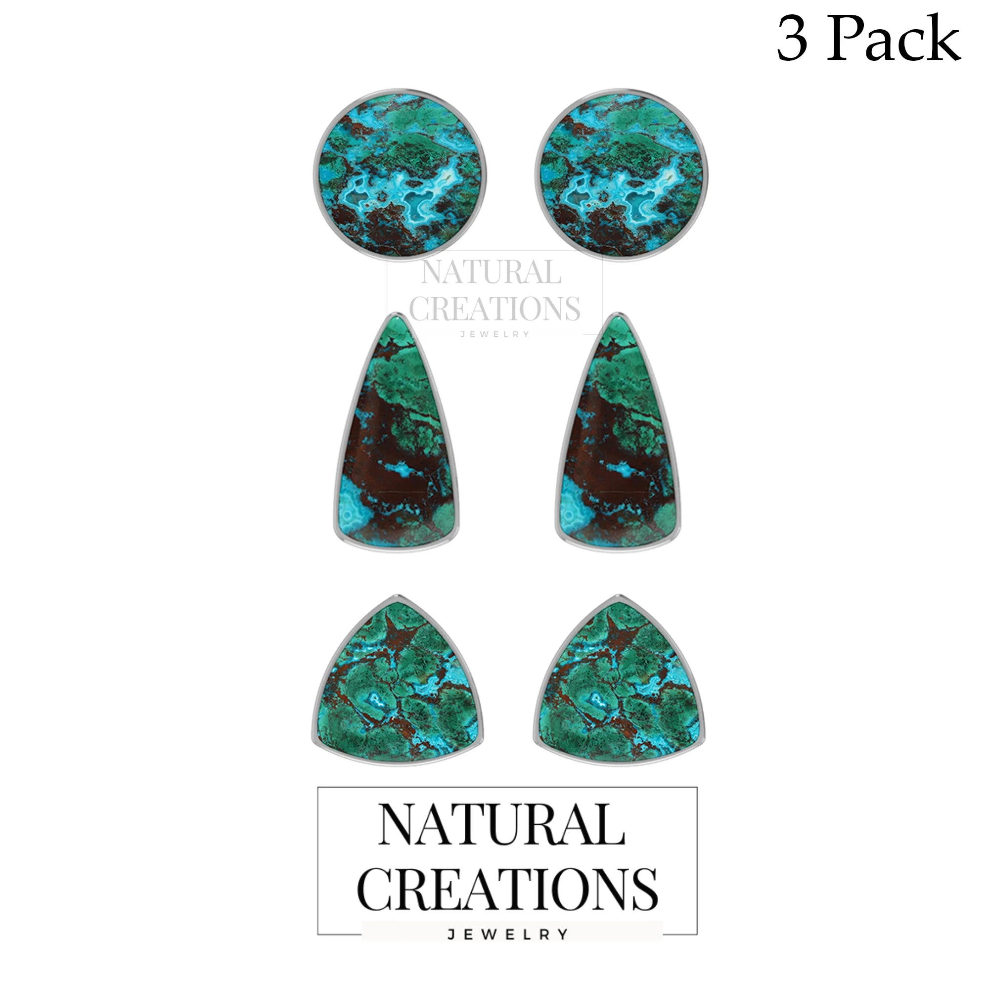 chrysocolla cab earrings