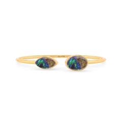 azurite malachite cab bracelet