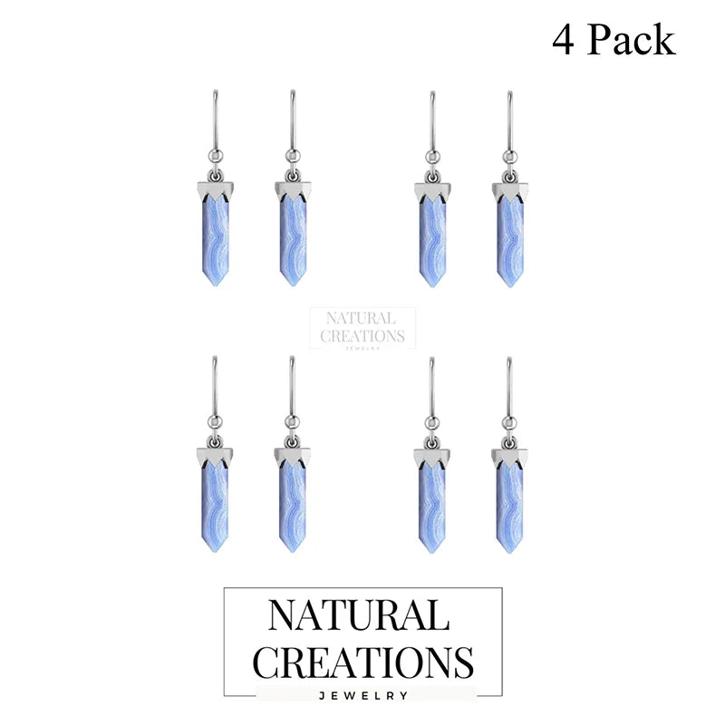 blue lace agate  earrings