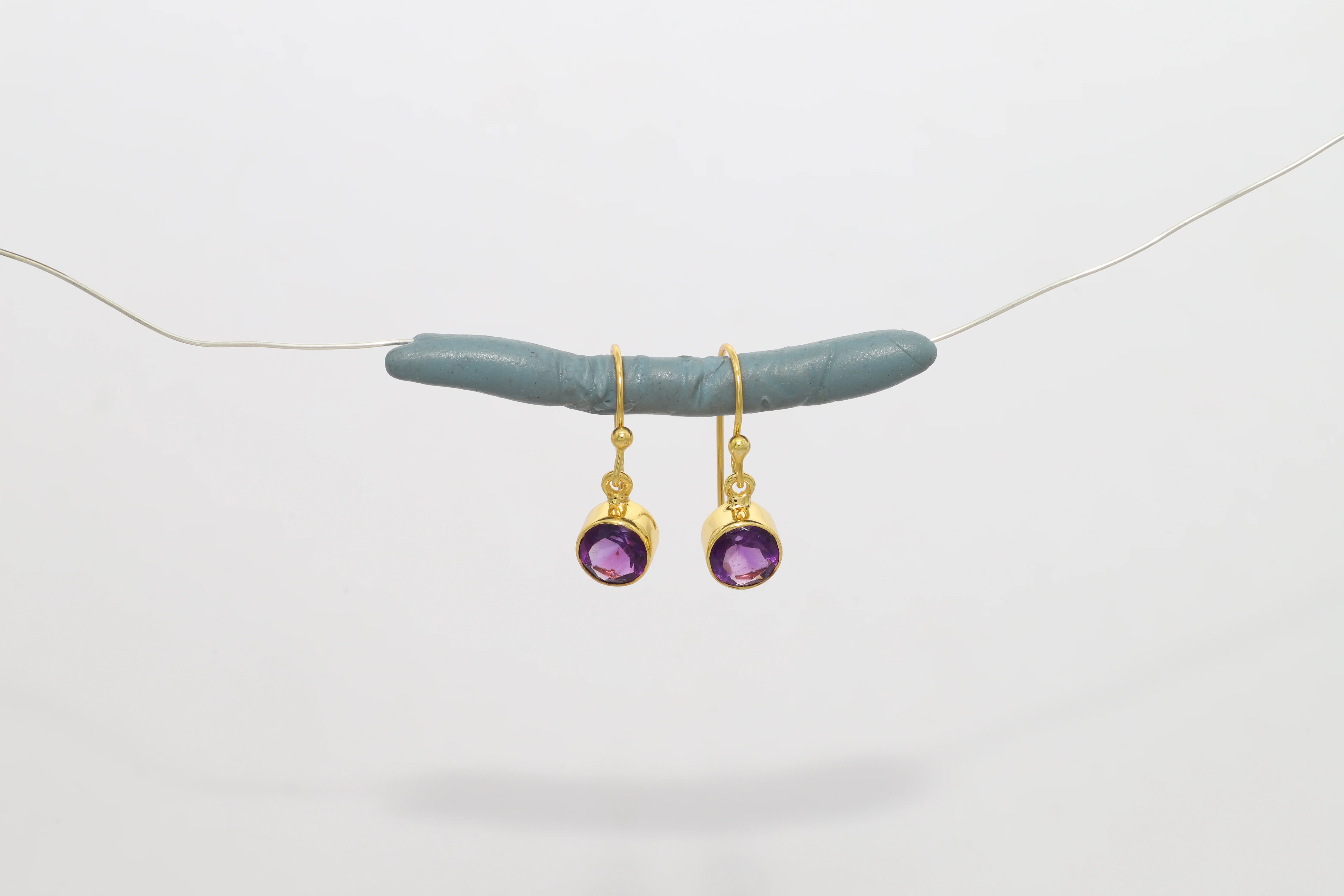 amethyst cut earrings