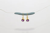 amethyst cut earrings