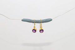 amethyst cut earrings