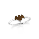 smoky quartz stackable bezel-set ring