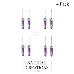 amethyst cut earrings