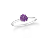 amethyst stackable prong-set ring