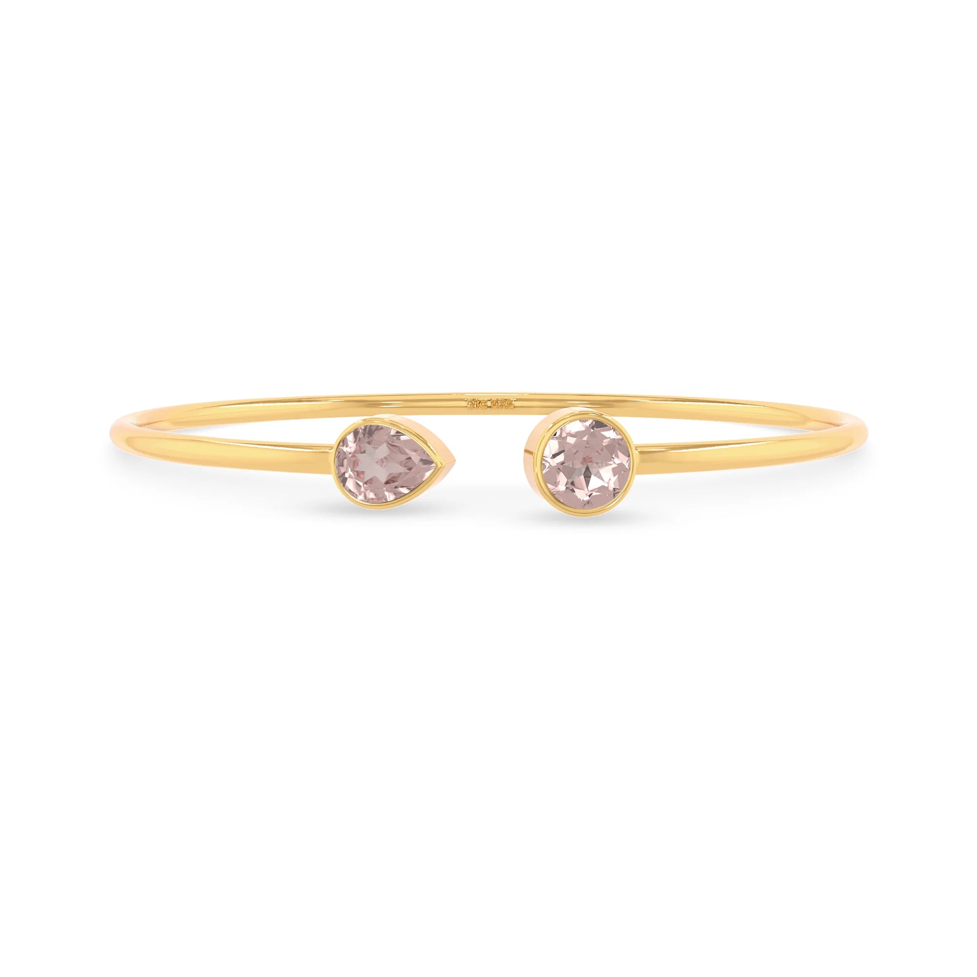 rose quartz cut bracelet