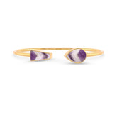 chevron amethyst cab bracelet