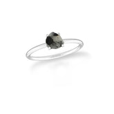 tourmalated quartz stackable prong-set ring