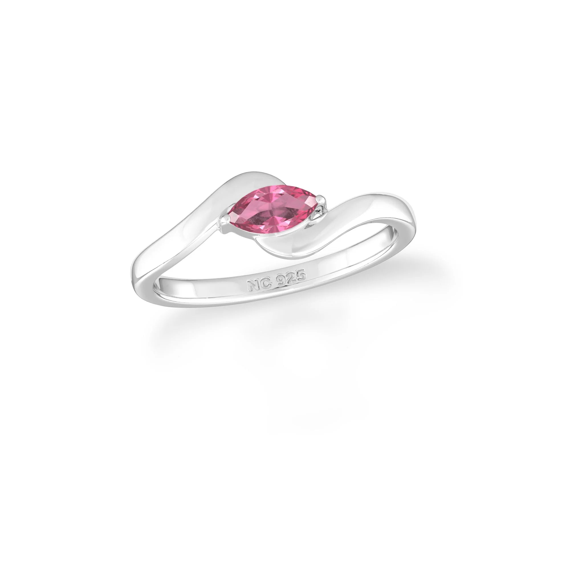 pink tourmaline prong-set ring
