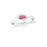 pink tourmaline prong-set ring