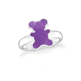 amethyst bezel-set ring