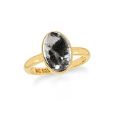 white-buffalo bezel-set ring