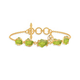 peridot rough bracelet