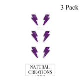 amethyst slice earrings