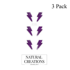 amethyst slice earrings