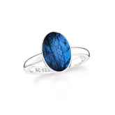 labradorite bezel-set ring