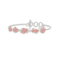 rose quartz rough bracelet